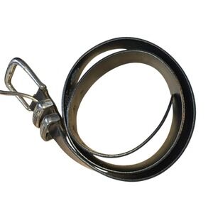 Harley-Davidson Mens Black Leather Belt Double Logo Keeper USA Made 97614-00V 40